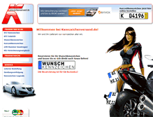 Tablet Screenshot of kennzeichenversand.de
